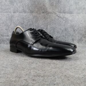 Gino Cherruti Shoes Mens 7.5 Oxford Dress Plain Toe Black Formal Classic Lace Up